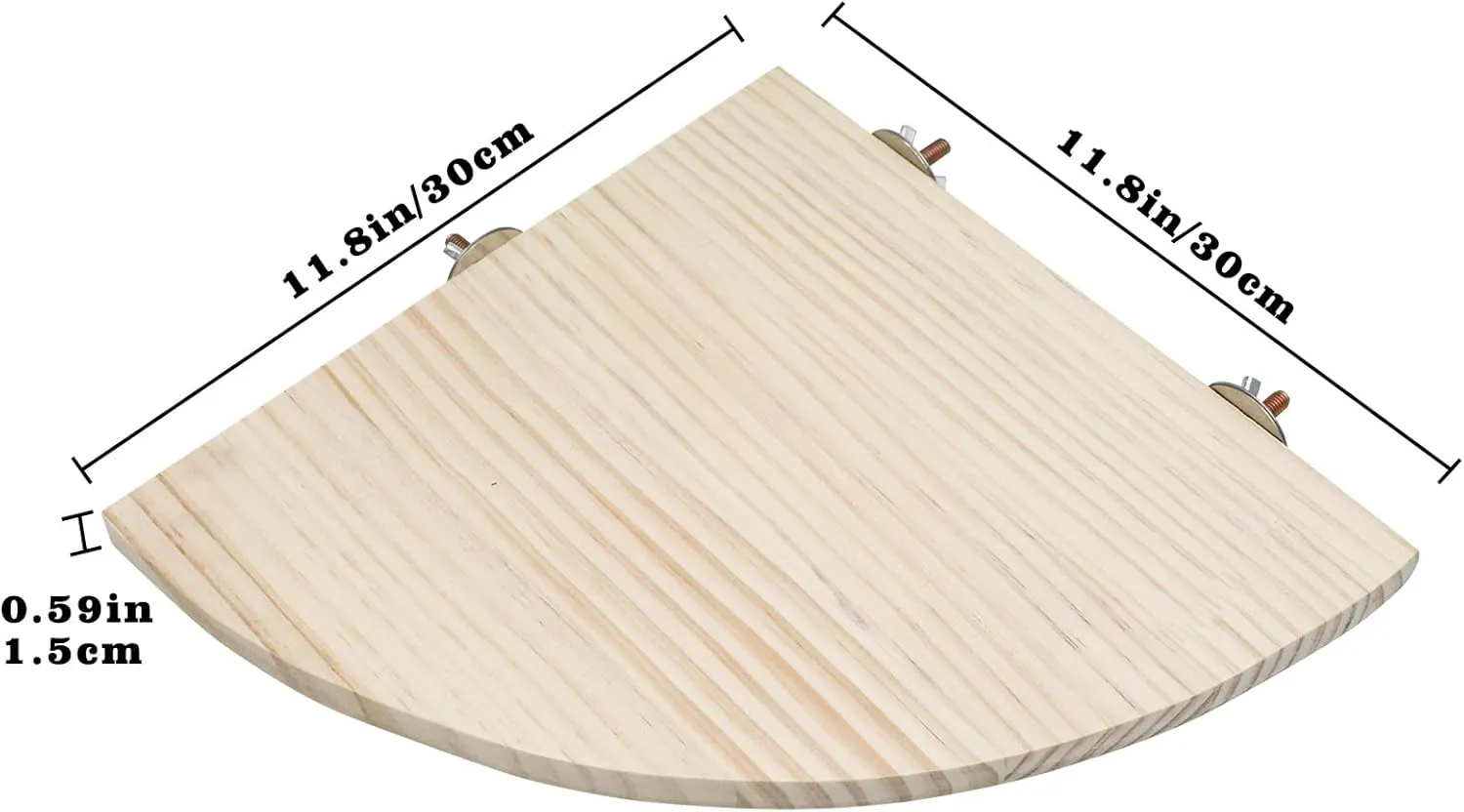 11.8  11.8 Inches Large Bird Perch Stand Platform, Natural Wooden Small Animals Cage Accessories, Rectangle Stand Perch Shelf for Parrot Parakeet Cockatiel Rat Hamster Guinea Pig Conure Chinchillas