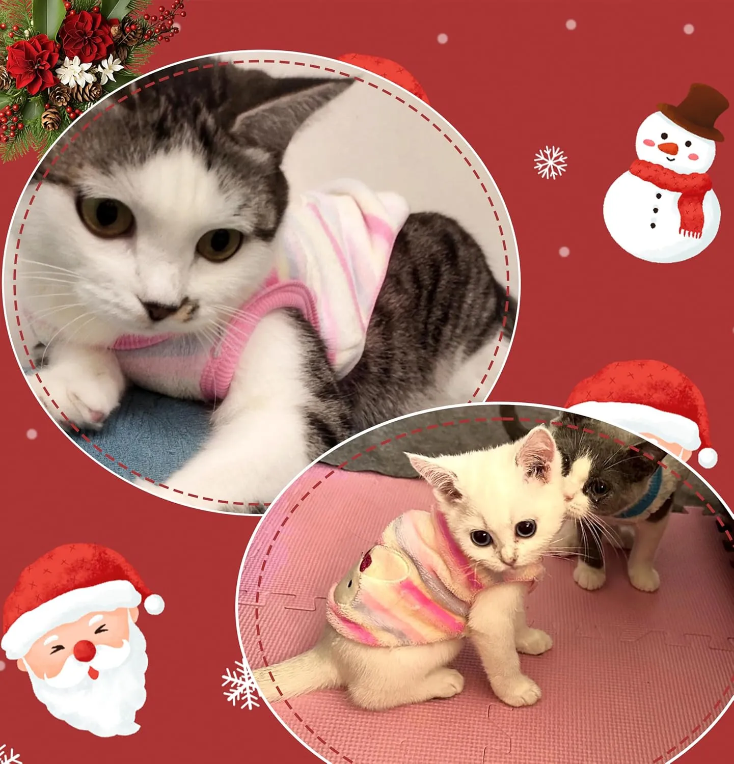2 Pieces XS Chihuahua Cute Small Dog Puppy Winter Extra Small Pet Dachshund Clothing Fleece Sweater
