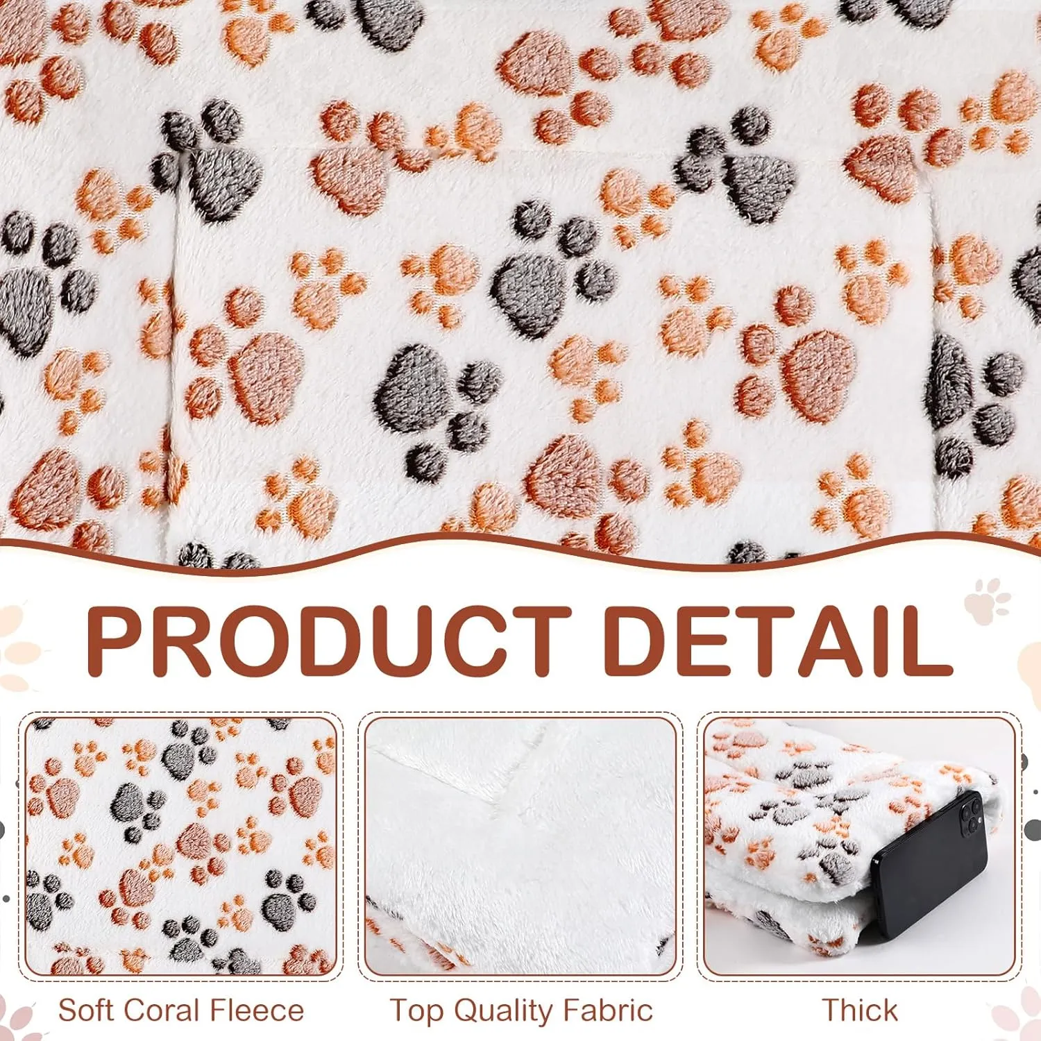 4 Pack Ultra Soft Dog Cat Bed Mat with Cute Prints Reversible Fleece Dog Crate Kennel Pad Cozy Washable Thickened Hamster Guinea Pig Pet Bed Mat for Small Animals(42 x 28 Inches,Vivid Color)