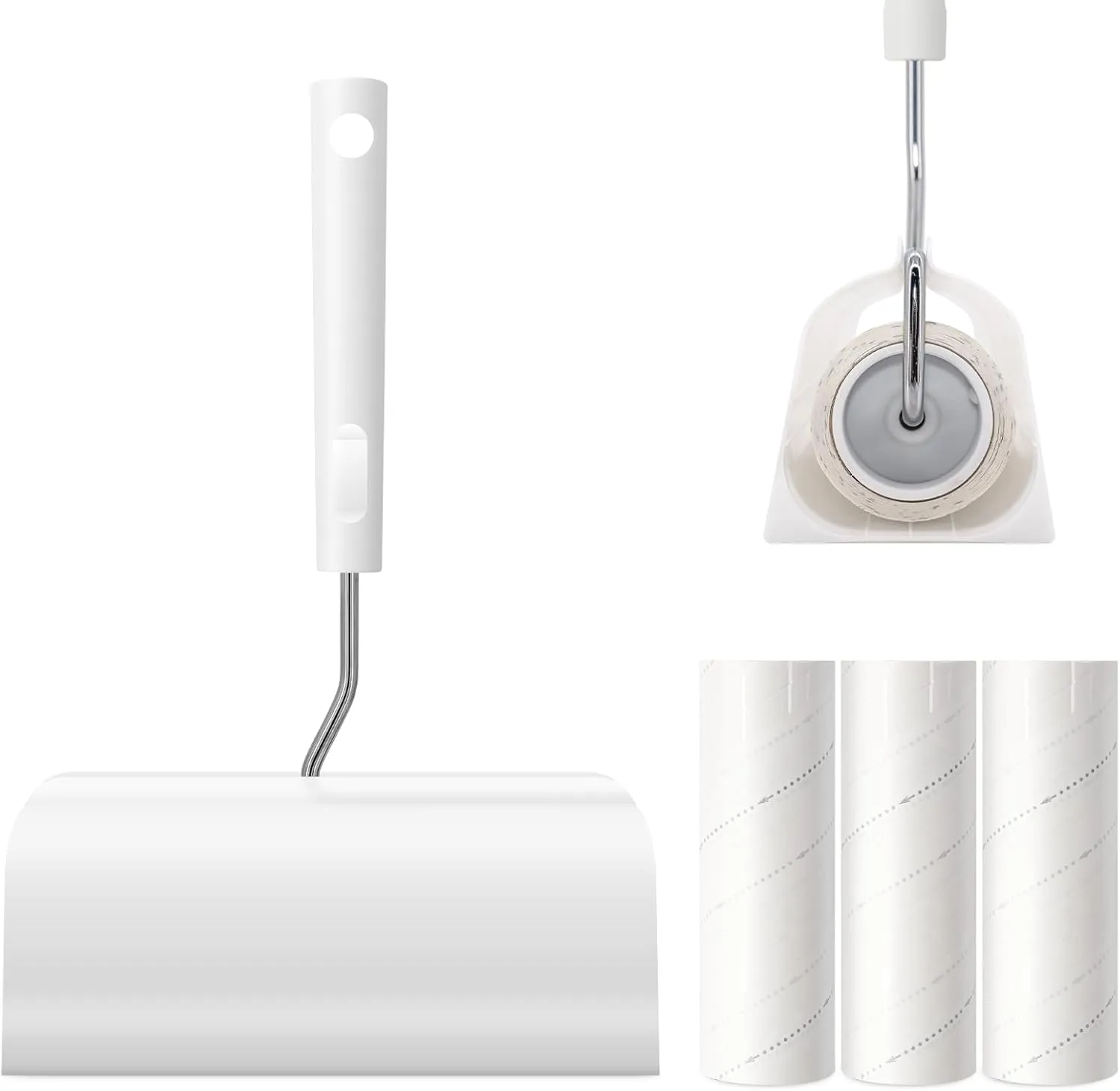 6.3 Inch Lint Rollers for Pet Hair Extra Sticky, 360 Sheets(4 Rollers) Reusable Lint Roller Removal Tool, Set for Clothes, Furniture, Carpet, Dog & Cat Hair Remover