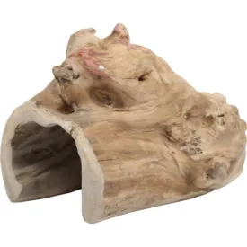 A E Cages Java Wood Small Animal Hideout Tan; 1ea-SM