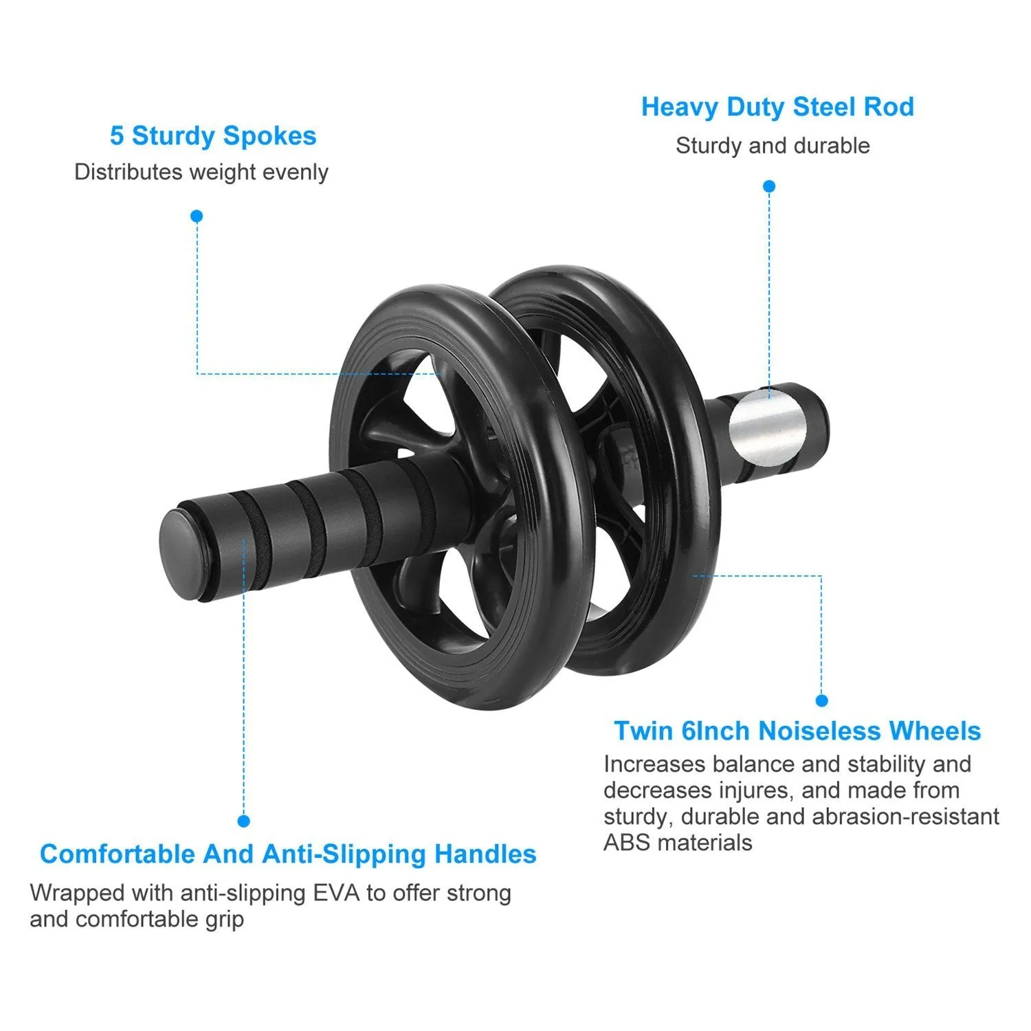 Ab Roller Wheel Fitness Exercise with Knee Pads