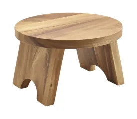 Acacia Wood Round Buffet Riser 25cm