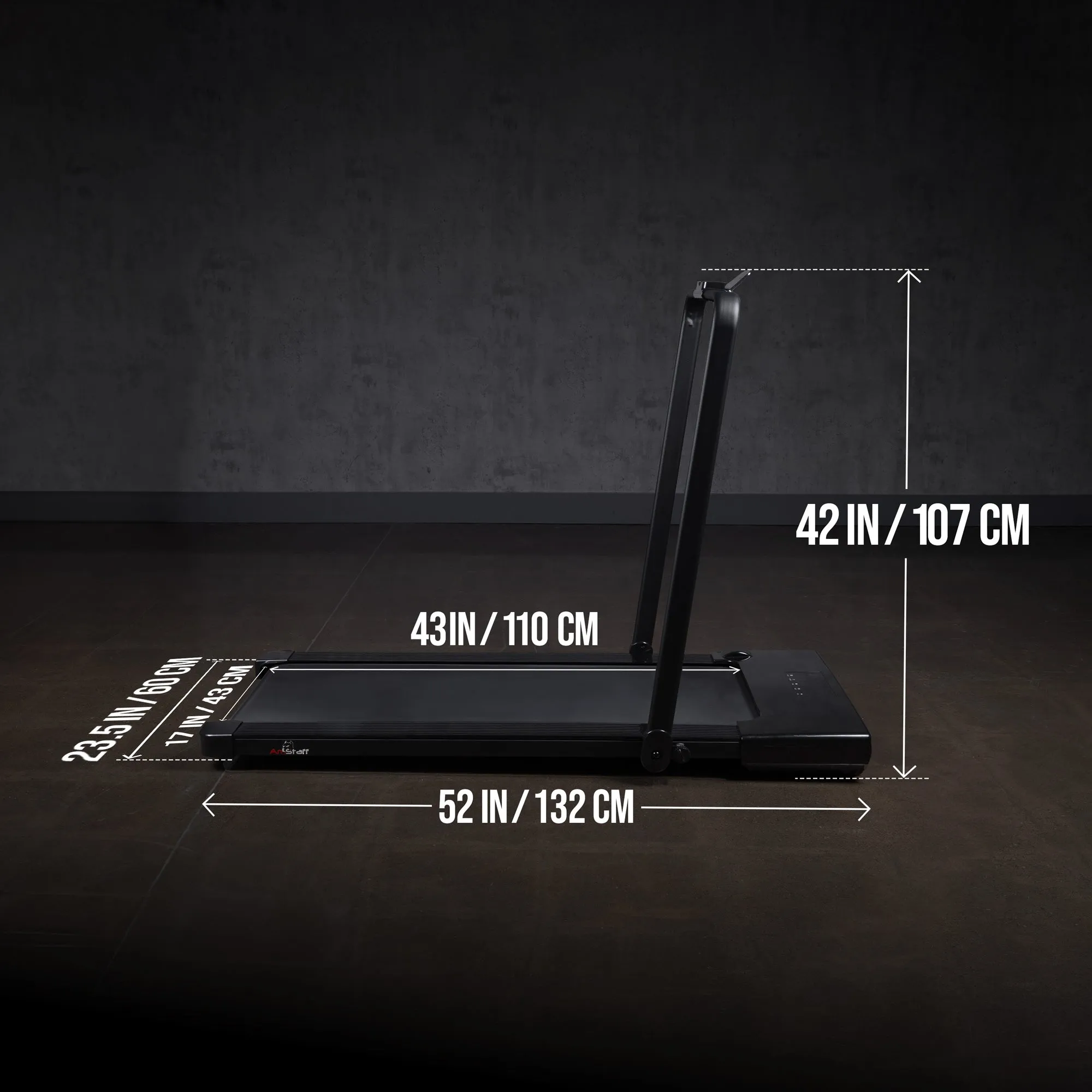 AmStaff Fitness 2-in-1 Walking Pad - Under Desk Foldable Treadmill