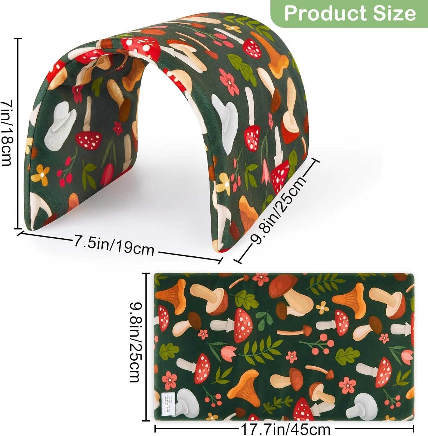 Bienbee Guinea Pig Tunnel, Guinea Pig Hideout, Washable Rabbit Tunnel and Bunny House, Rabbit Toys in Cages for Guinea Pig Bunny Rabbit Small Animal Green Mushroom