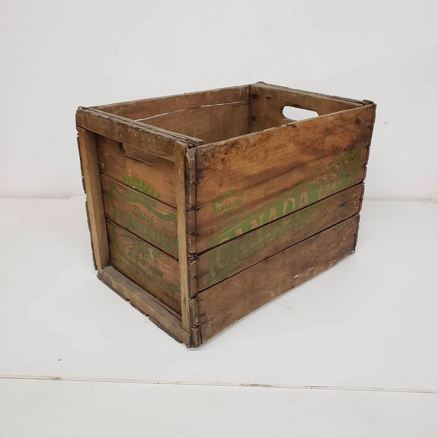 Canada Dry Crate Vinage Wooden Soda Delivery Box