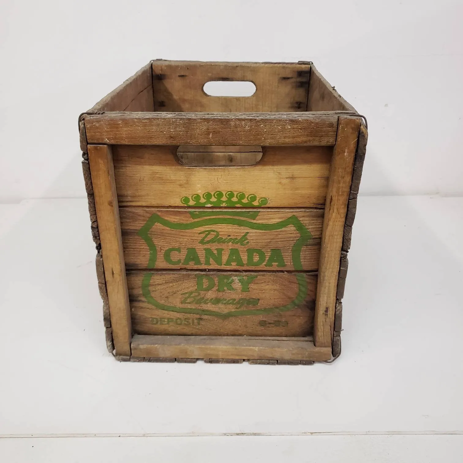 Canada Dry Crate Vinage Wooden Soda Delivery Box