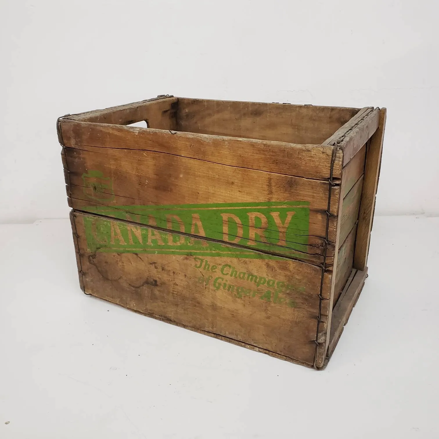 Canada Dry Crate Vinage Wooden Soda Delivery Box