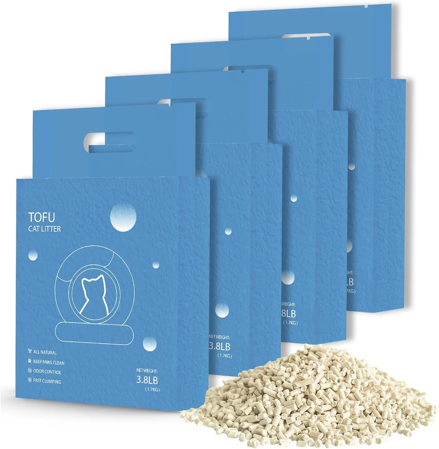 Cat Litter for Self Cleaning Cat Litter Boxes, 4 Pack  Highly Absorbent, Easy Clumping, Smell Control for Multi Cat Homes, Low Dust