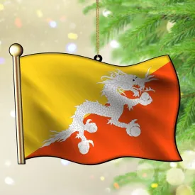Christmas Ornaments 2024 Bhutan Acrylic Christmas Tree Ornament Flag Sports Bar Party Events Christmas Bauble National Flag Nautical Gifts Keepsake Collectible Gift Tree Decoration Stocking Name Tag
