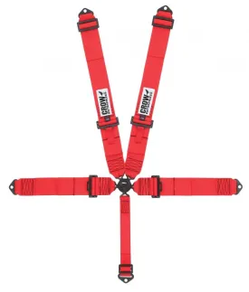 Crow 5-Way 3" Kam Lock Harness w/ Black Hardware - Red