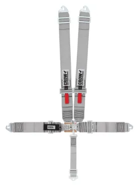 Crow 5-Way Standard 3" Latch & Link - Harness Pads & Springs - Gray