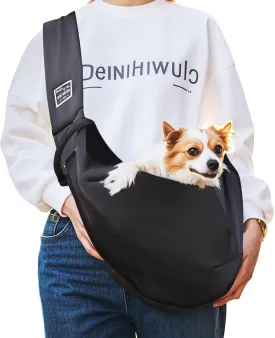 Dog Carriers Sling for Small Dogs  Puppy Carrier Sling for 0-15 lbs Pets, Carrying Bag for Travel, Hands-Free Daily Walk & Outdoor Activities