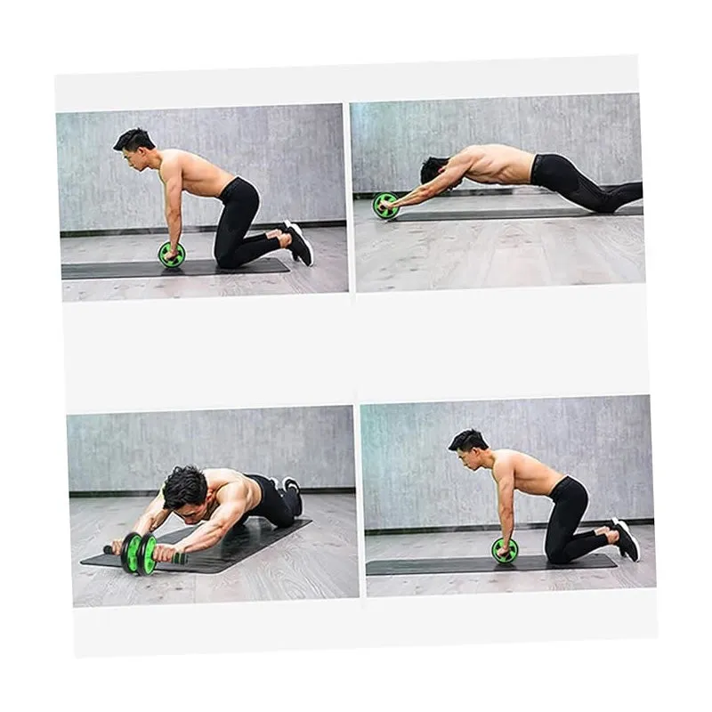 Double Wheel Total Body Roller With Knee Pad