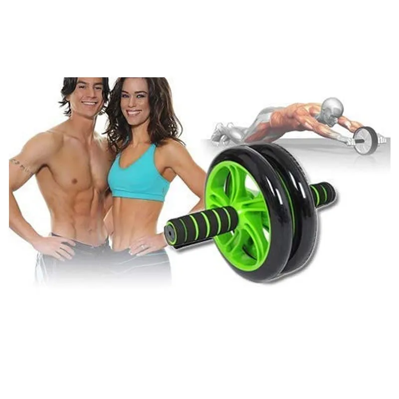 Double Wheel Total Body Roller With Knee Pad