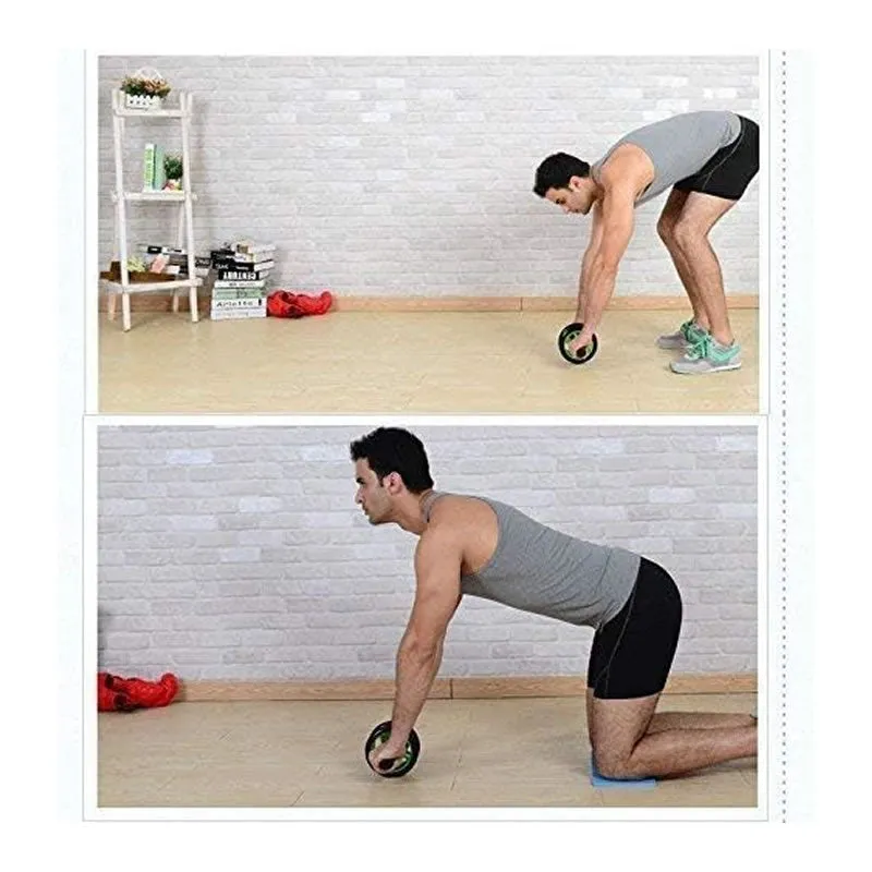 Double Wheel Total Body Roller With Knee Pad