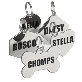 Dr. Fremont's Stainless Steel ID Dog Tags Engraved for Pets Personalized for Cat or Dog Collar Bold Font for Safety (Large, Round)