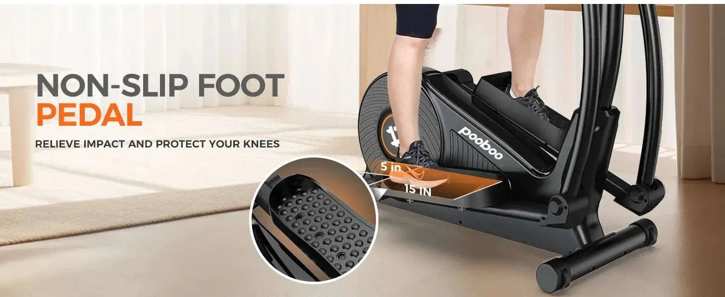 Elliptical Machine, Elliptical Exercise Machine with 16-Level Resistance&Hyper-Quiet Magnetic Driving System, Elliptical
