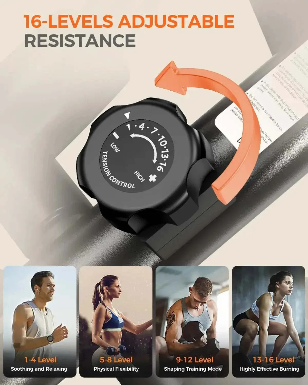 Elliptical Machine, Elliptical Exercise Machine with 16-Level Resistance&Hyper-Quiet Magnetic Driving System, Elliptical