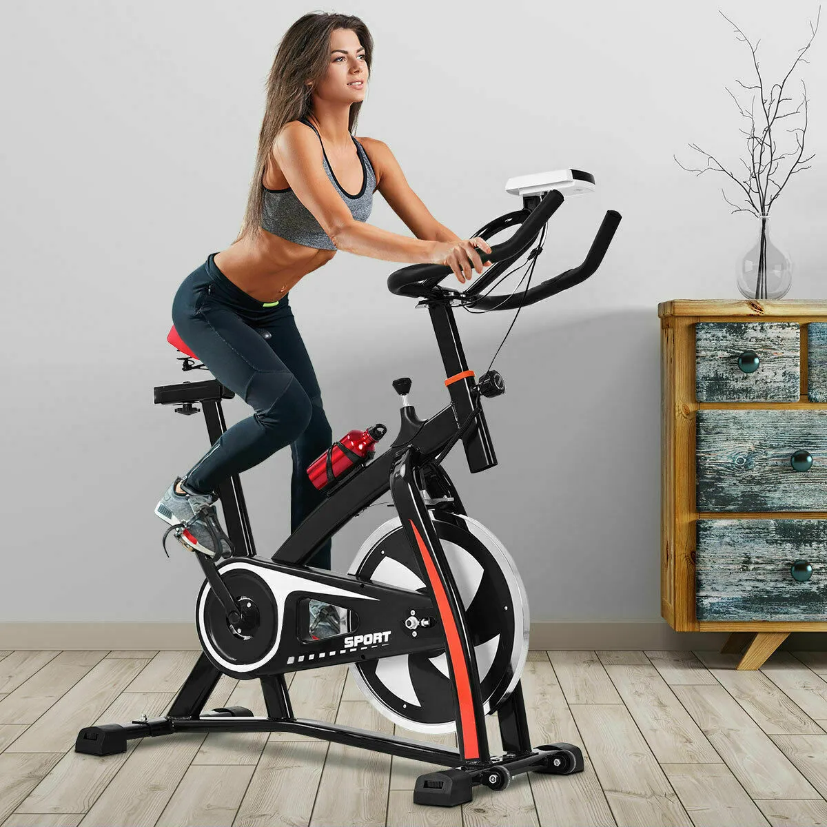 Exercise Indoor Bike  Cardio Adjustable Gym Workout