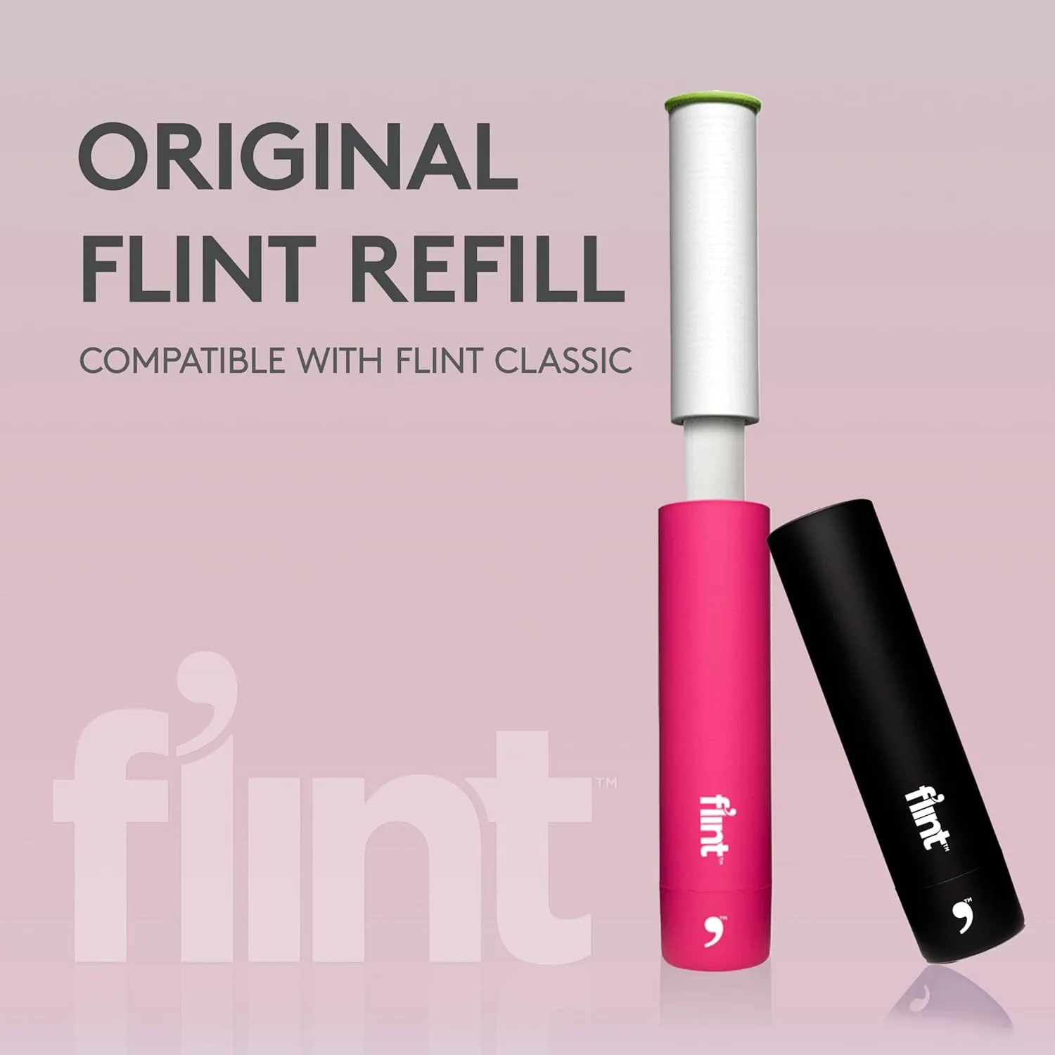 Flint Original Lint Roller Refill, Extra Sticky, Compatible with Flint Retractable Lint Roller, Lint Rollers for Pet Hair Extra Sticky Refill - Pack of 4