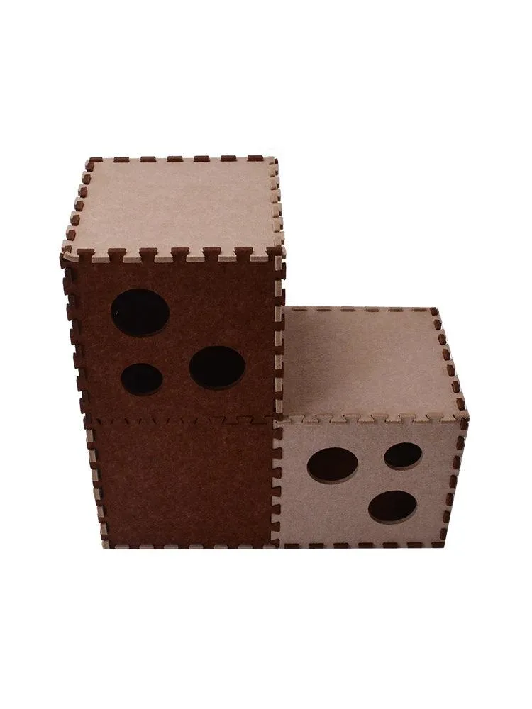 Foldable Box Cat Condo with Scratcher Board