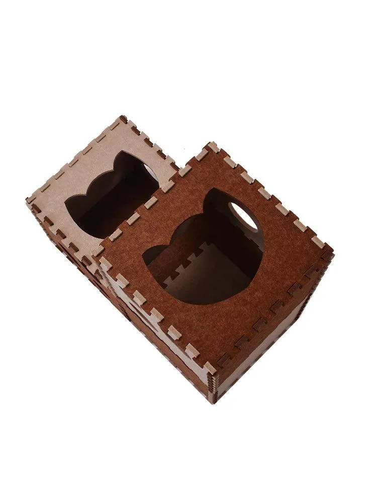Foldable Box Cat Condo with Scratcher Board