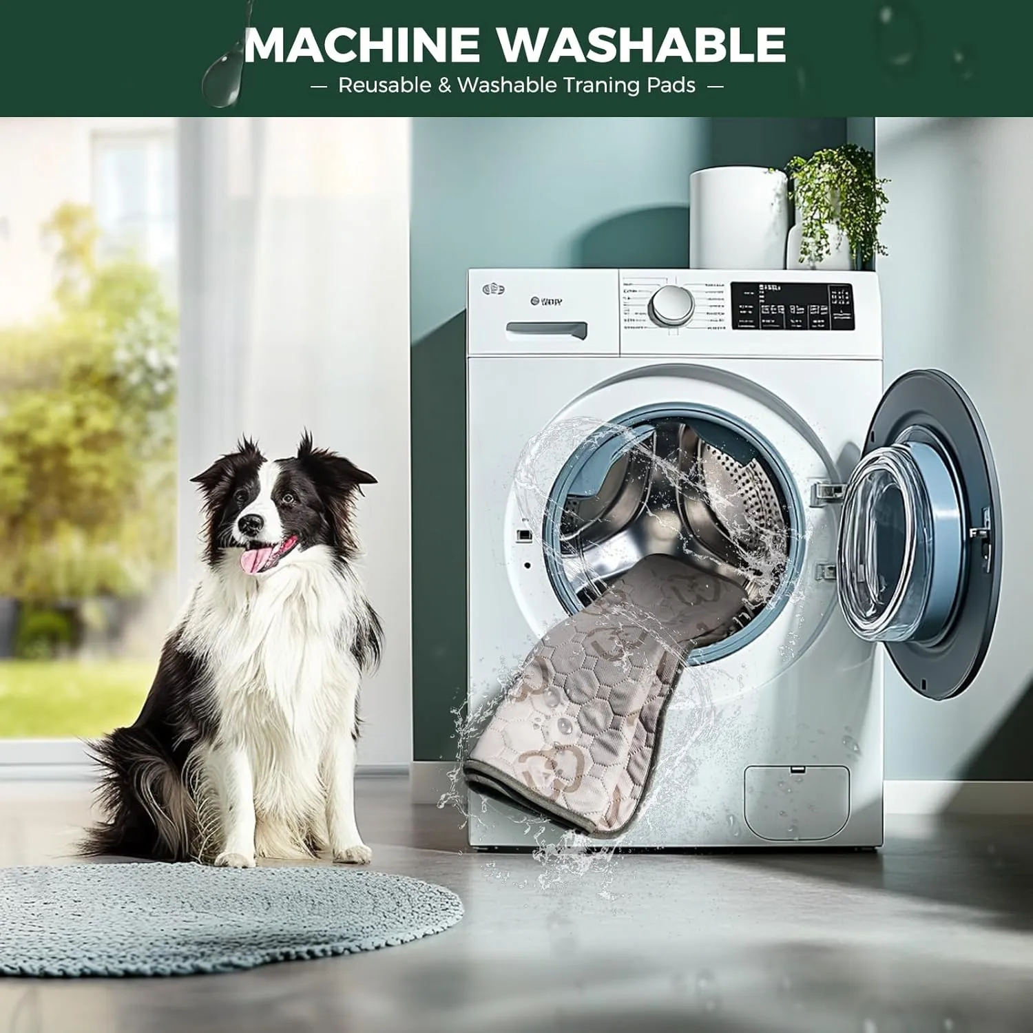 FXW Washable Pee Pads for Dogs, Puppy Pads with Super Absorbent, Specifically Designed for 42inch Cages, Rectangle, 41" x 27", 1 Pack