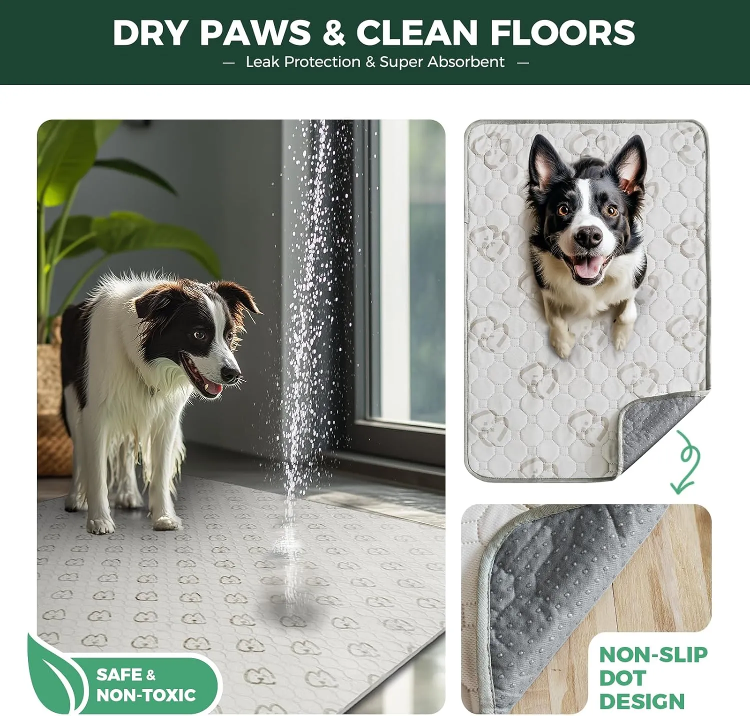 FXW Washable Pee Pads for Dogs, Puppy Pads with Super Absorbent, Specifically Designed for 42inch Cages, Rectangle, 41" x 27", 1 Pack