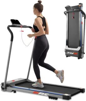FYC Folding Treadmill for Home - Slim Compact Running Machine Portable Electric Treadmill Foldable Treadmill Workout Exercise for Small Apartment Home Gym Fitness Jogging Walking, No Installation