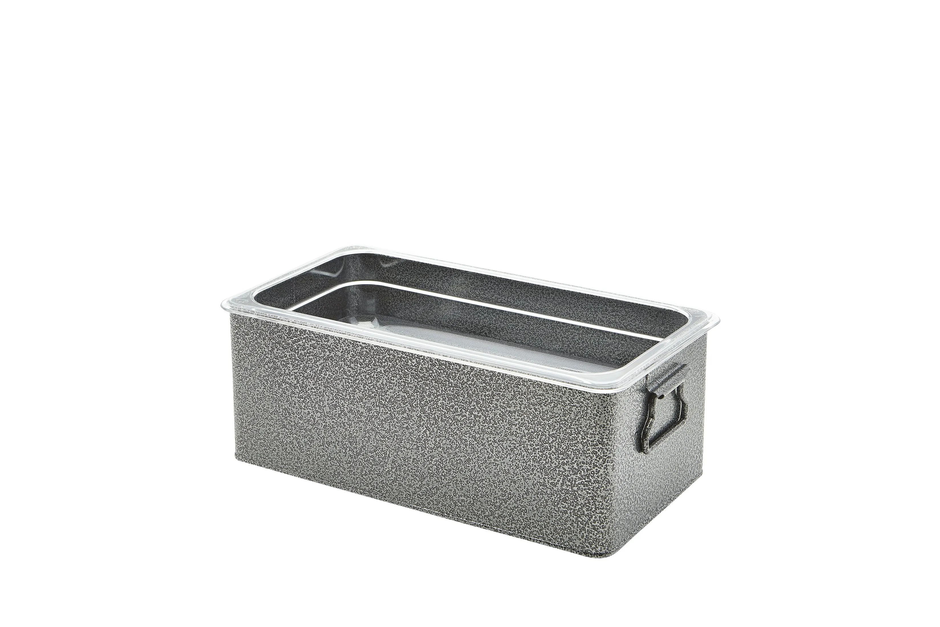 Galvanised Steel Box GN 1/3 Antique Silver