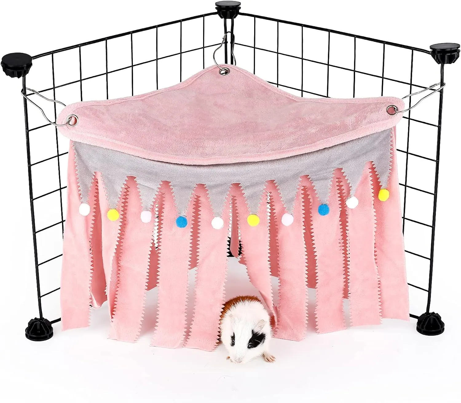 Guinea Pig Hideout - Pink, Suitable for Guinea Pigs, Rabbits, Chinchillas & Hamsters - No Metal Fences