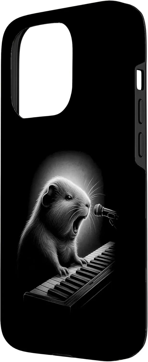 Guinea Pig Playing Keyboard Piano Player Pet Lover Case for iPhone 15 Pro