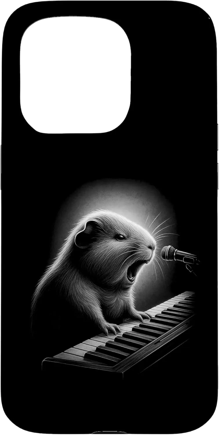 Guinea Pig Playing Keyboard Piano Player Pet Lover Case for iPhone 15 Pro
