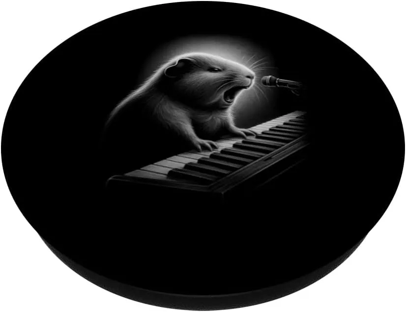 Guinea Pig Playing Keyboard Piano Player Pet Lover PopSockets Adhesive PopGrip
