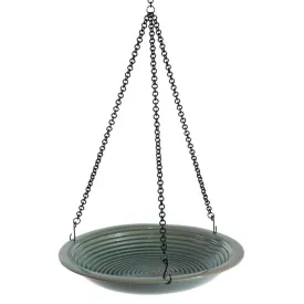 Hanging Circles Bird Bath, Jade Green