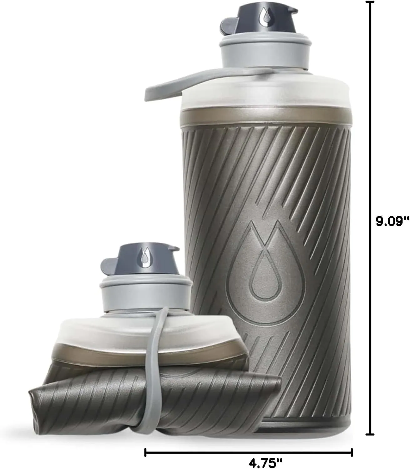 HydraPak Flux - Collapsible Backpacking Water Bottle (750ml, 1L, 1.5L) - BPA Free, Ultra Light, Spill-Proof Twist Cap
