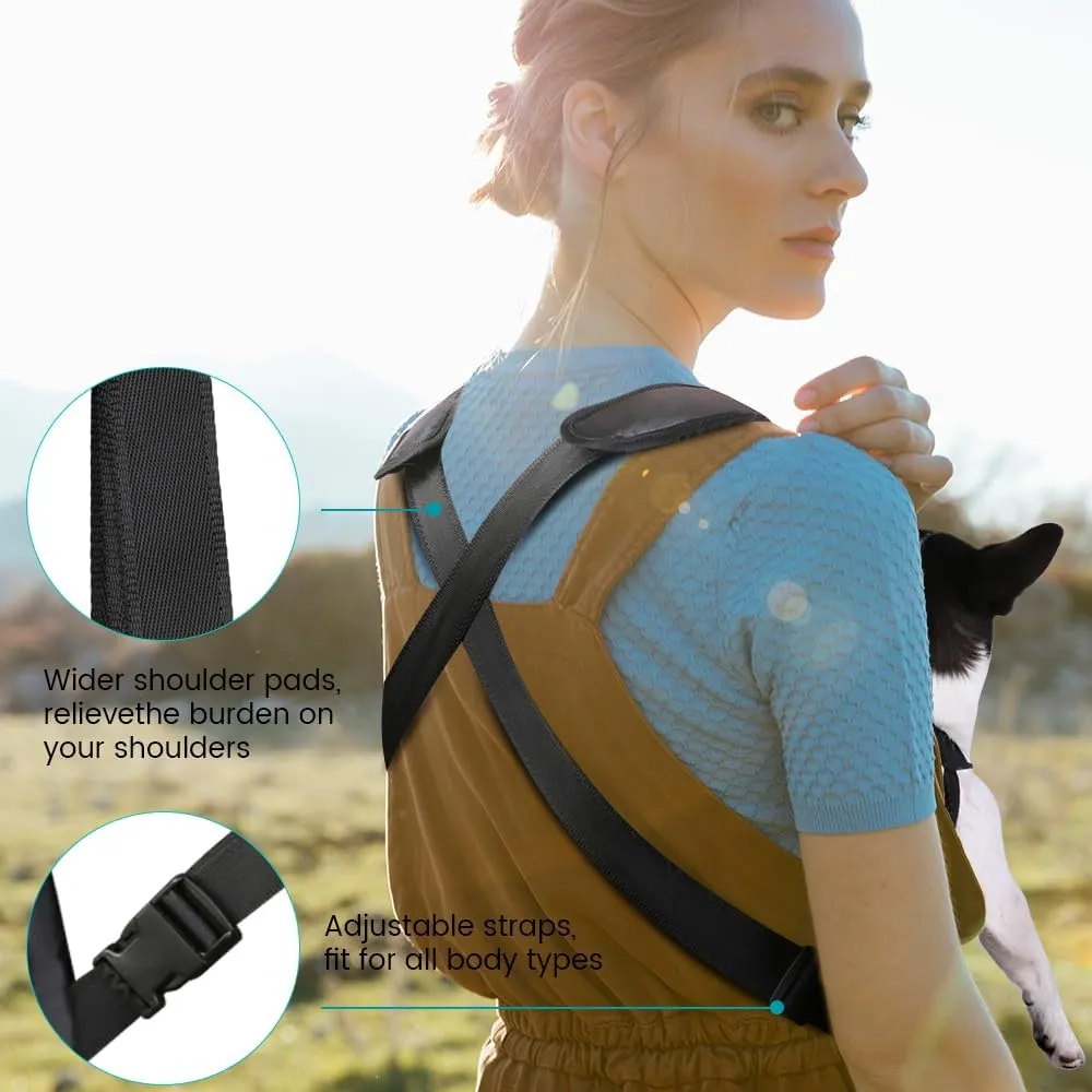 Inspack Dog Cat Backpack Carrier, Dog Carrier Backpacks for Small Medium Dogs, Pet Dog Front Chest Carriers Backpack, Puppy Carrier Sling Backpack, Holder Papoose for Baby Cat BodyMedium Size