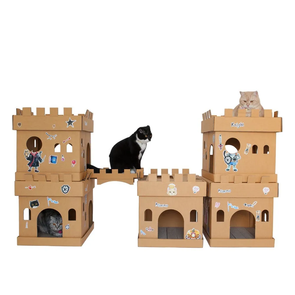 Kafbo Castle Cat Cube With The Knight Sticker (The Tuxedo Cat)