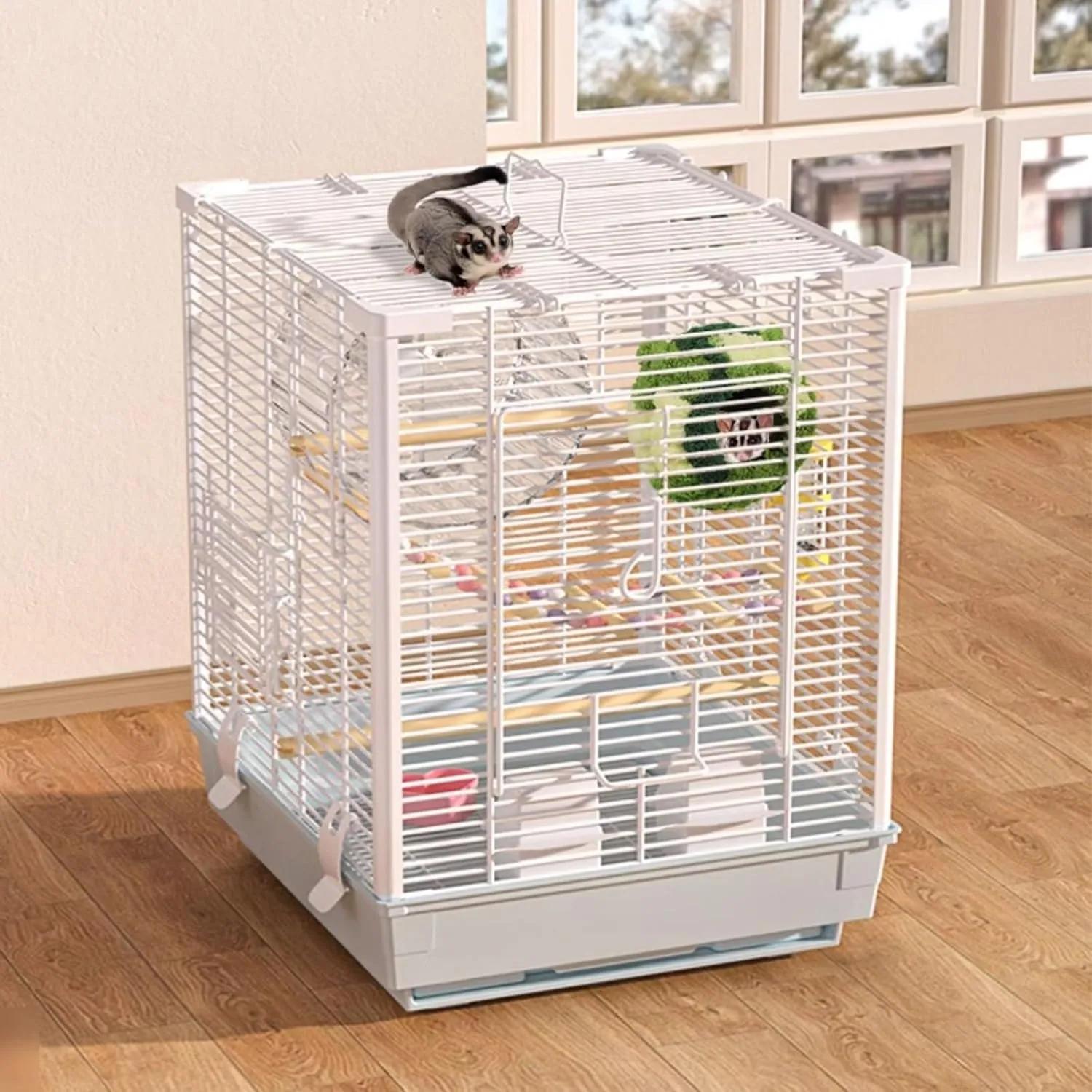 Large Multi-Level Indoor/Outdoor Small Animal Pet Cage Multi-Door Design for Guinea Pig Ferret Chinchilla Cat Playpen Rabbit Hutch Solid Platform