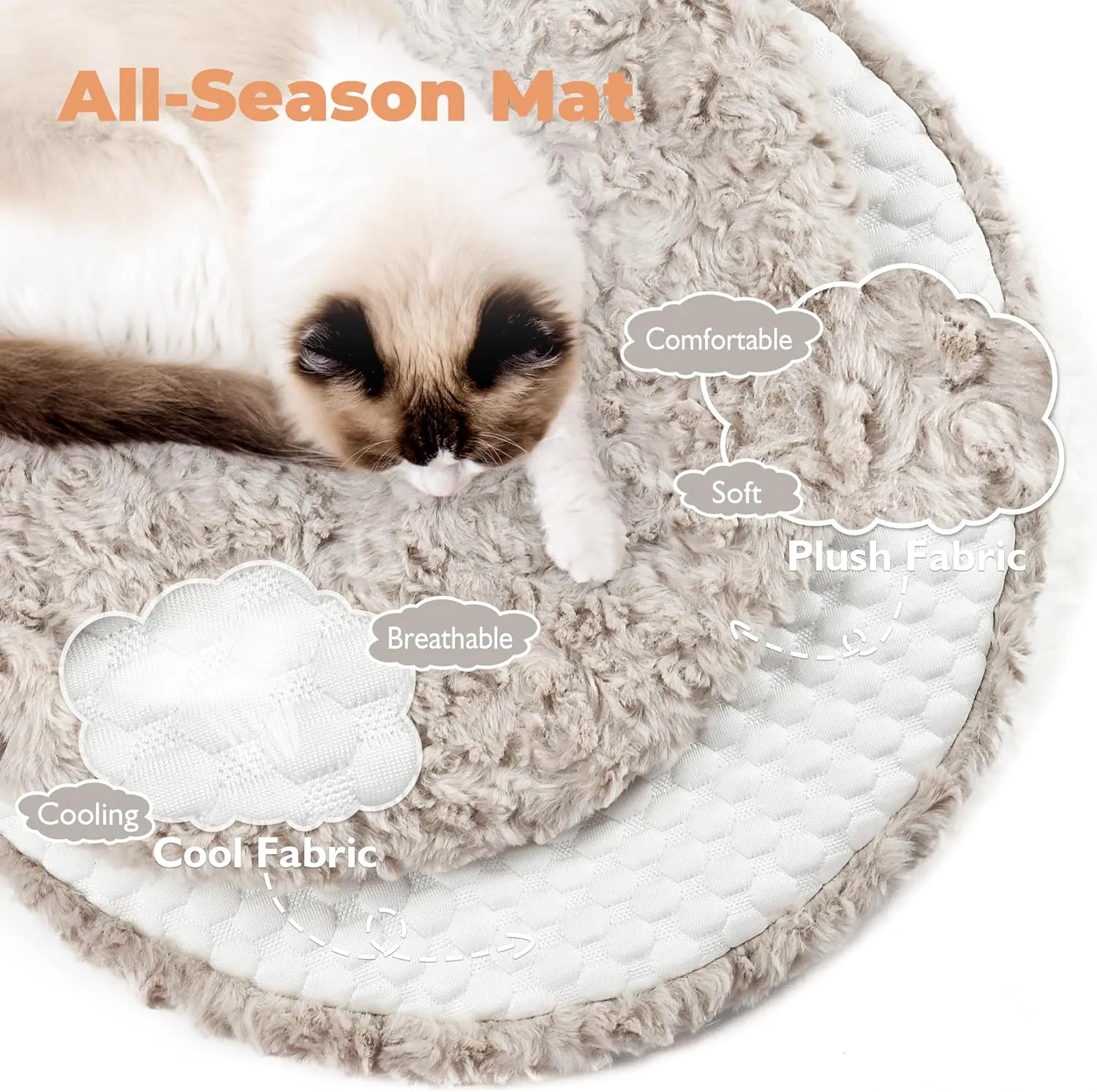 Modern Cat Tree, Aesthetic Wood Cat Tree Tower for Large Cats, Luxury Cat Condo with Scratching Posts and Flower Platforms, Cat Furniture by Easyego, (Rabbit Hair - Bullet Gray)