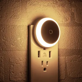 myCozyLite LED Night Lights Plug into Wall, Dusk to Dawn Sensor, Warm Hue, Plug in Night Light, Automatic Dimming, 2 Pack Night Lights for Kids, Adults, Hallways, Stairway, Kitchen, Bathroom, Bedroom
