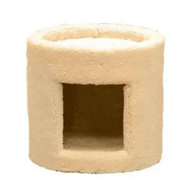 North American Pet One Story Plush Cat Condo Beige 1ea/13 inw X 13 ind X 10.5 inh