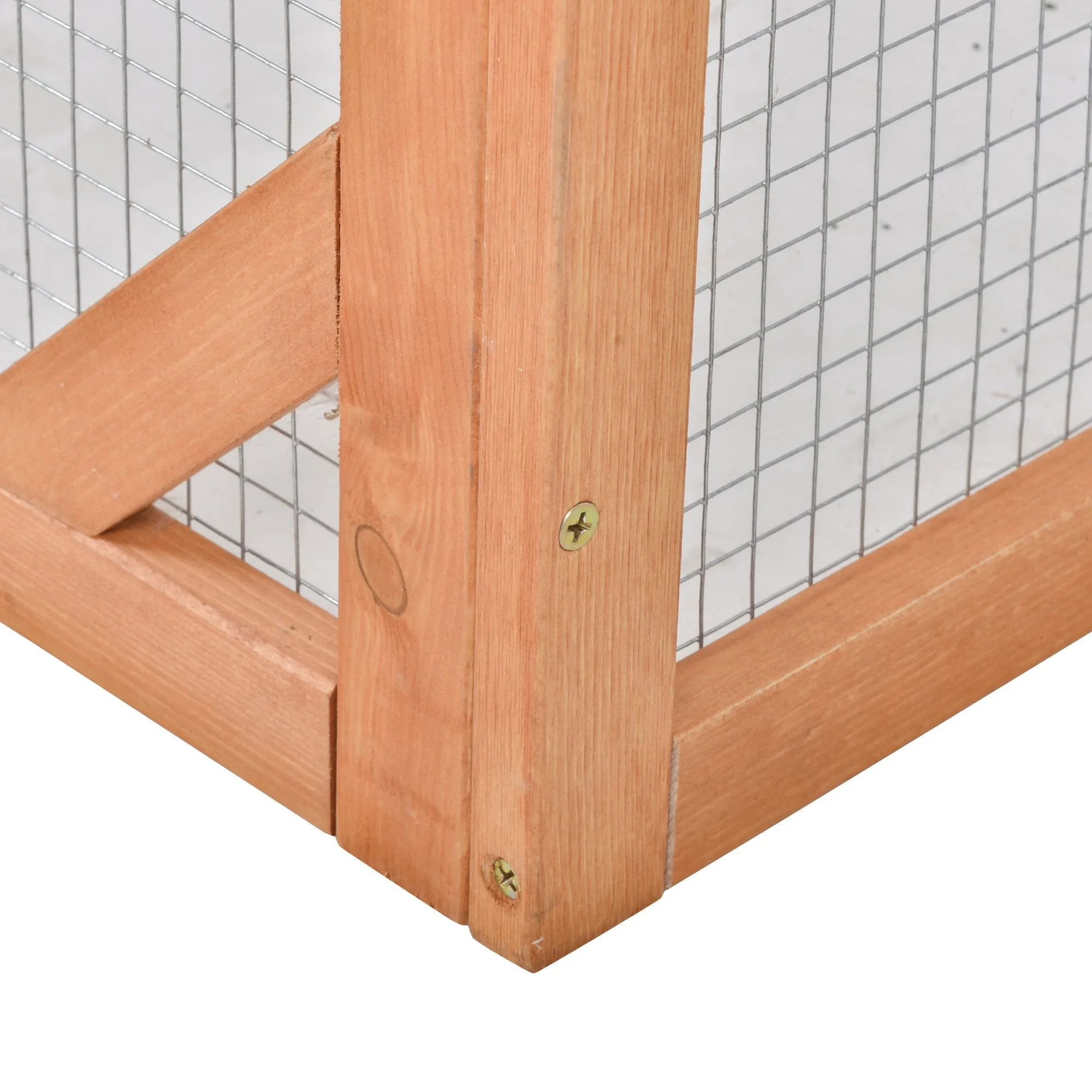PawHut Rabbit Hutch Off-ground Small Animal Guinea Pig House 125.5 x 100 x 49cm