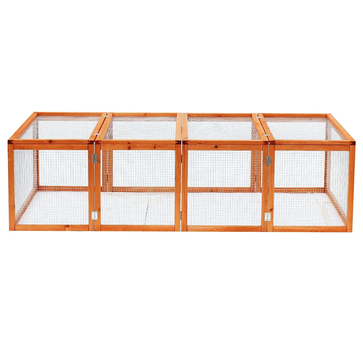 PawHut Rabbit Hutch W/ Mesh Wire