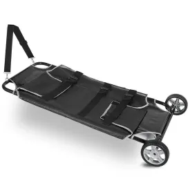 Pet Rescue Stretcher with Wheels, 110lb Capacity Veterinary Transport Trolley, Dog & Cat Wheelchair Gurney for Elderly Pets