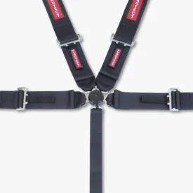 Pyrotect 6-Point Standard Camlock Harness w/ Bolt Plates - 3" Width - Pull Up Adjust - Red