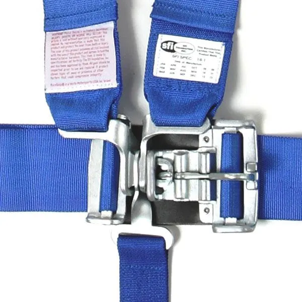 RaceQuip Latch & Link HANS/FHR SFI 16.1 [5 Point Pull Down w/ Black Hardware] Harness Set - Black