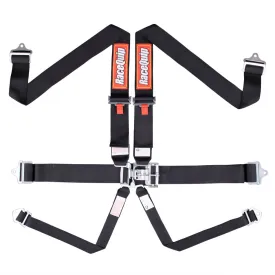 RaceQuip Latch & Link Harness - 6-Point - Black