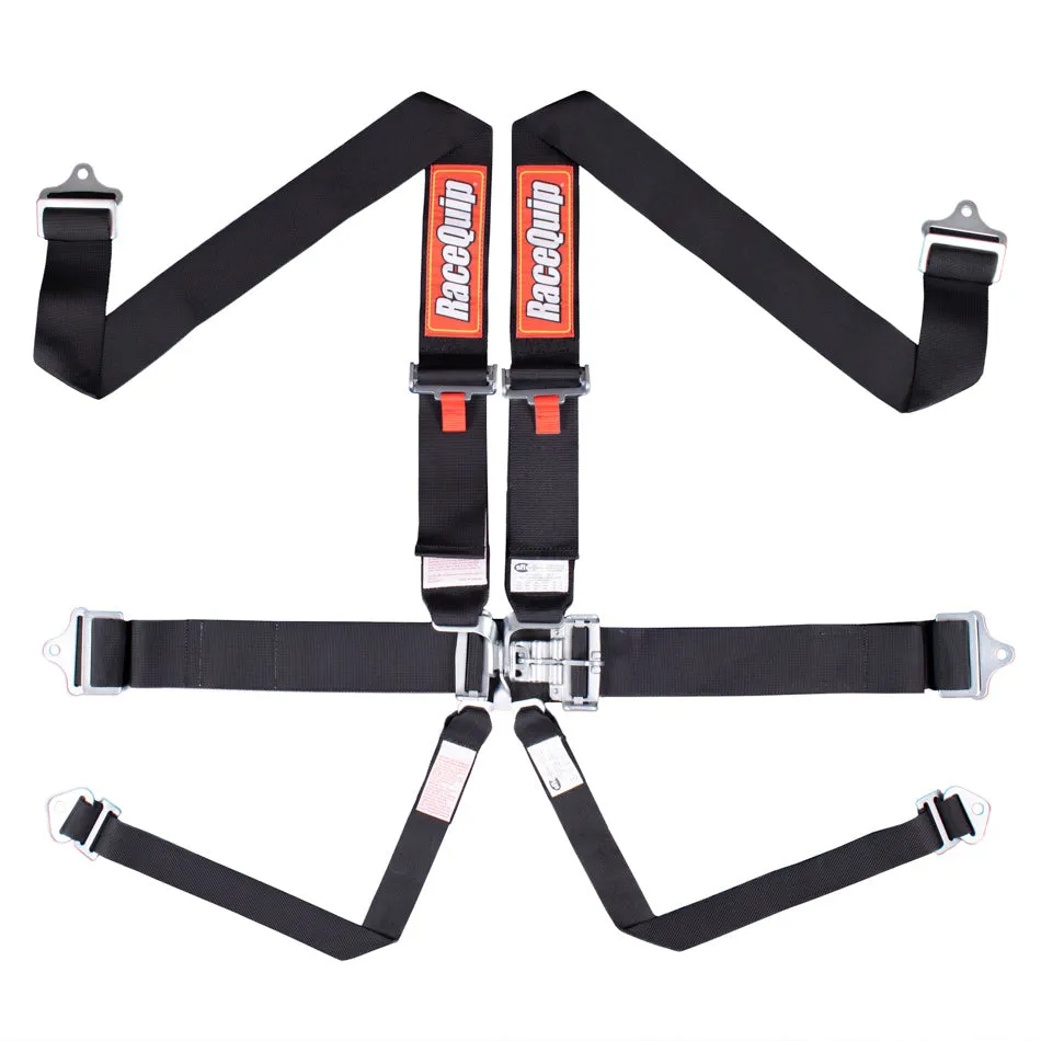 RaceQuip Latch & Link Harness - 6-Point - Black
